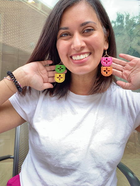 Fiesta Papel Picado Dangle Earrings