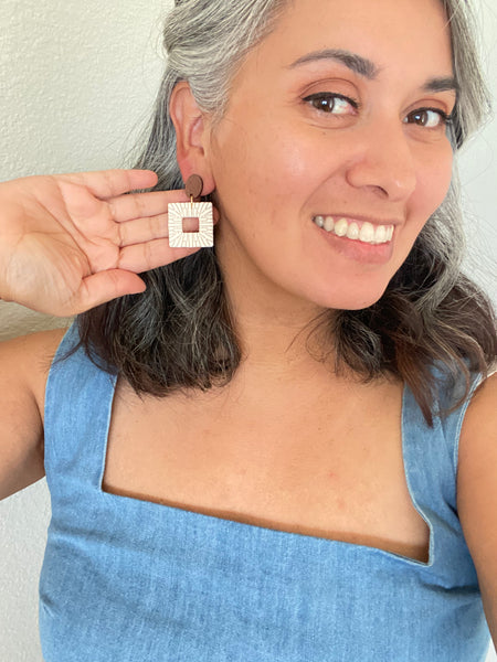 Rattan Clay Earrings