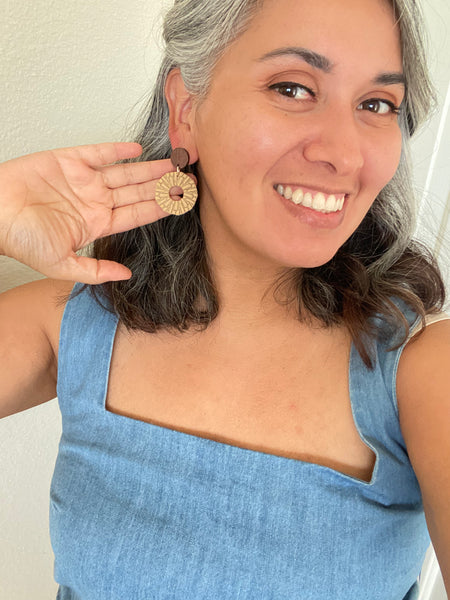 Rattan Clay Earrings
