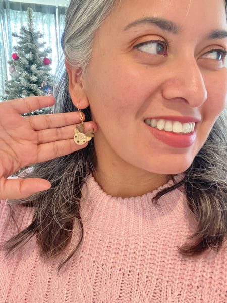 oh Deer Christmas Clay Earrings